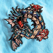 Gilgamesh hoodies XS / Blue Aqua #130 Sea Serpent Patch Embroidered Hoodie
