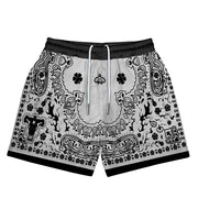 Gilgamesh 2XL Black Clover Paisley Mesh Shorts