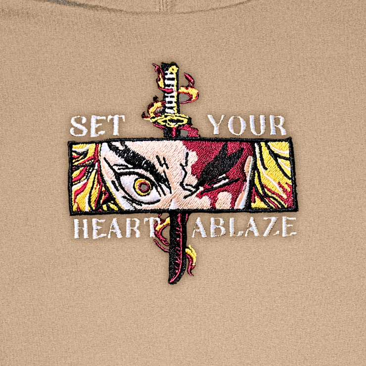 Gilgamesh hoodies Heart Ablaze Embroidered Hoodie