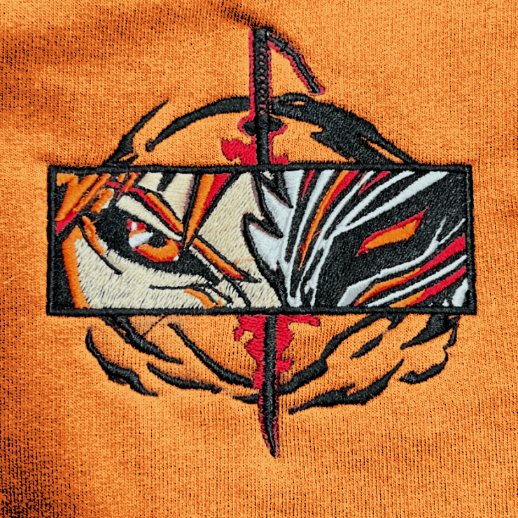 Gilgamesh hoodies Orange Shinigami Embroidered Hoodie