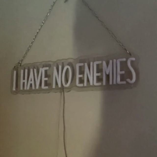 I Have No Enemies Neon Sign