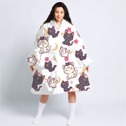 Gilgamesh Hoodie Blanket Sailor Moon Cat Sherpa-Lined Hoodie Blanket