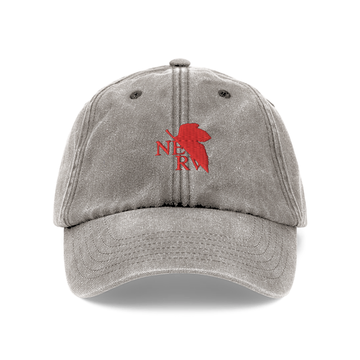 Gilgamesh Washed Gray NERV Embroidered Cap