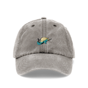 Gilgamesh Washed Gray Sleeping Embroidered Cap