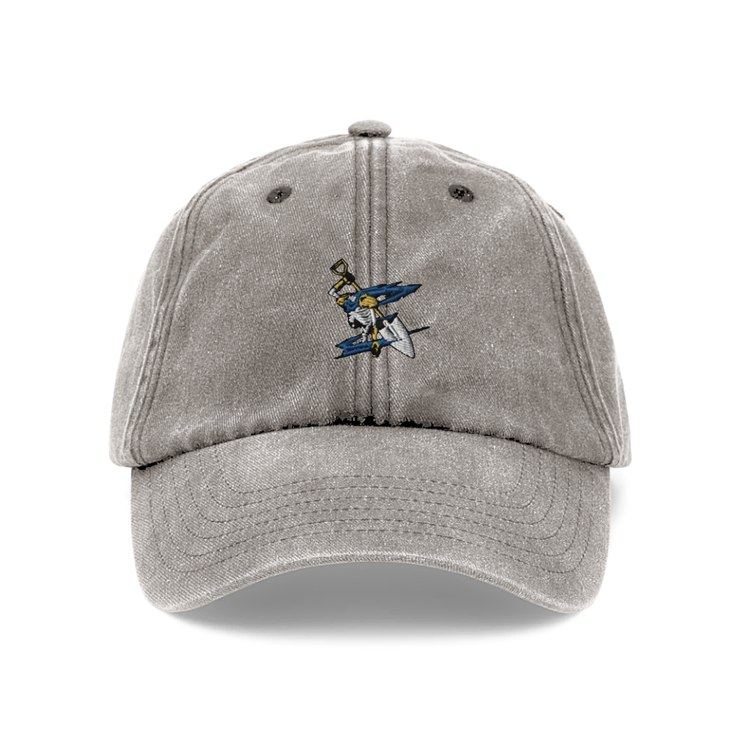 Gilgamesh Washed Gray Undertaker Embroidered Cap
