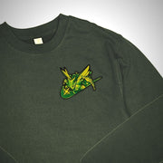 Gilgamesh sweatshirt XS / Army Green Flying Mantis Patch Embroidered Sweatshirt