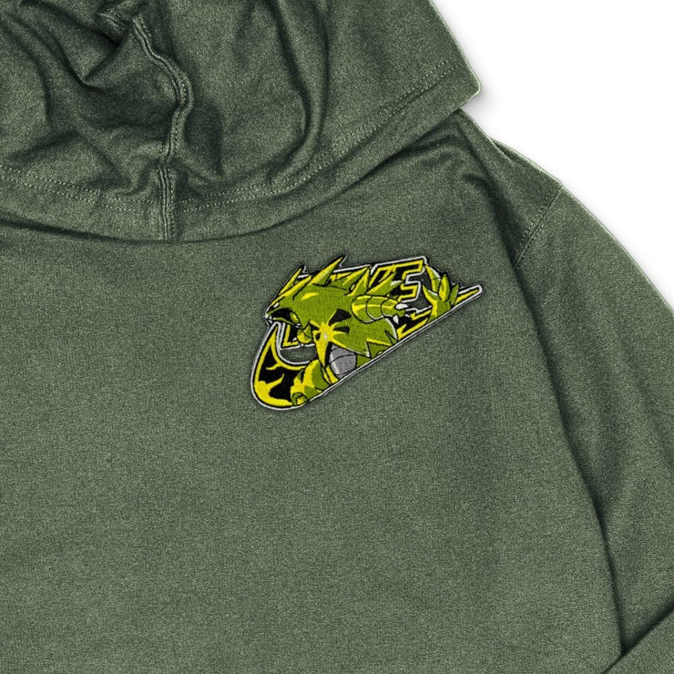 Gilgamesh hoodie XS / Army Green Tyrant Godzilla Patch Embroidered Hoodie