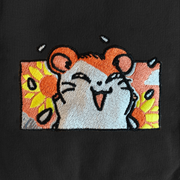 Gilgamesh sweatshirt XS / Black Happy Hamster Embroidered Sweatshirt