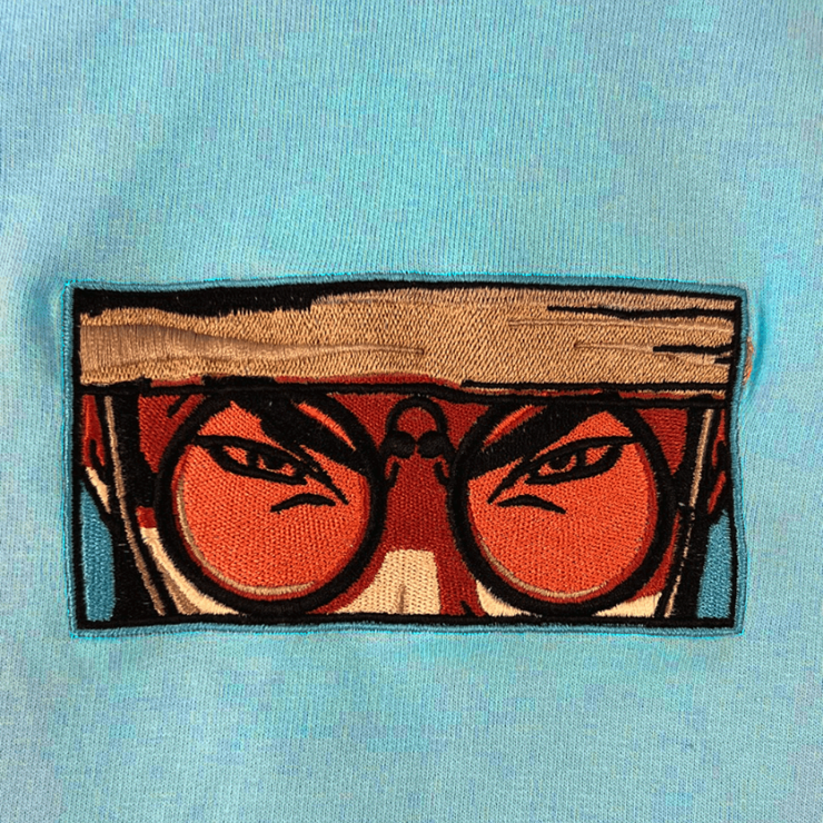 Gilgamesh hoodie XS / Blue Aqua Mizu Embroidered Hoodie