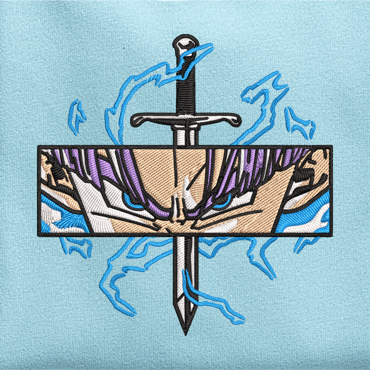 Gilgamesh hoodies XS / Blue Aqua Trunks Embroidered Hoodie