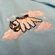 Gilgamesh hoodie XS / Blue Aqua Yip Yip Embroidered Hoodie