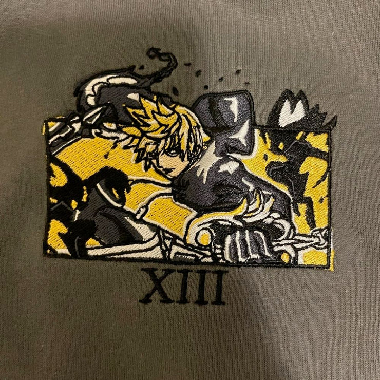 Gilgamesh hoodie XS / Charcoal Grey XIII Roxas Embroidered Hoodie