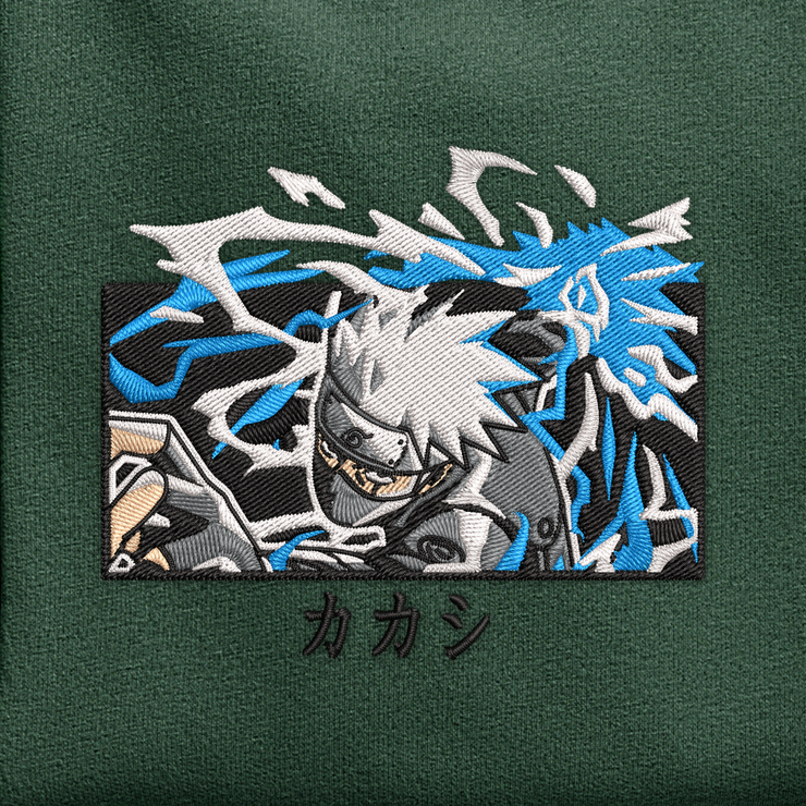 Gilgamesh hoodie XS / Forest Green Chidori Embroidered Hoodie