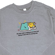 Gilgamesh sweatshirt XS / Heather Grey Sleeping Meme Embroidered Sweatshirt
