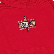 Gilgamesh hoodies XS / Red Heart Ablaze Embroidered Hoodie