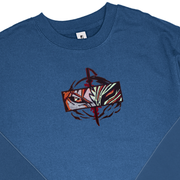 Gilgamesh sweatshirts XS / Royal Blue Orange Shinigami Embroidered Sweatshirt