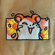 Gilgamesh sweatshirt XS / Sandstone Beige Happy Hamster Embroidered Sweatshirt