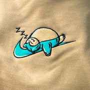 Gilgamesh hoodies XS / Sandstone Beige Sleeping #143 Embroidered Hoodie