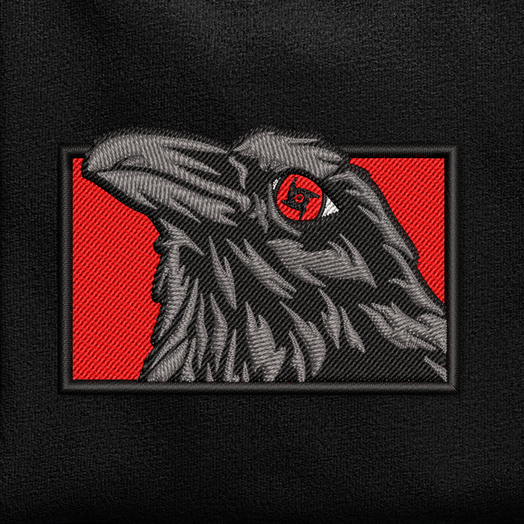 Gilgamesh hoodie Crow Embroidered Hoodie