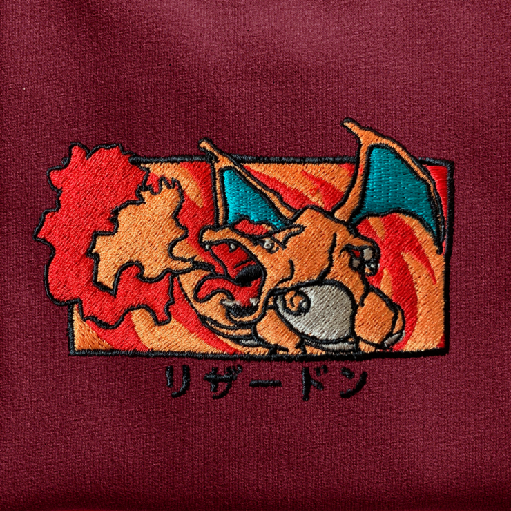 Charizard Pokemon Embroidered Sweatshirt - AnimeBape